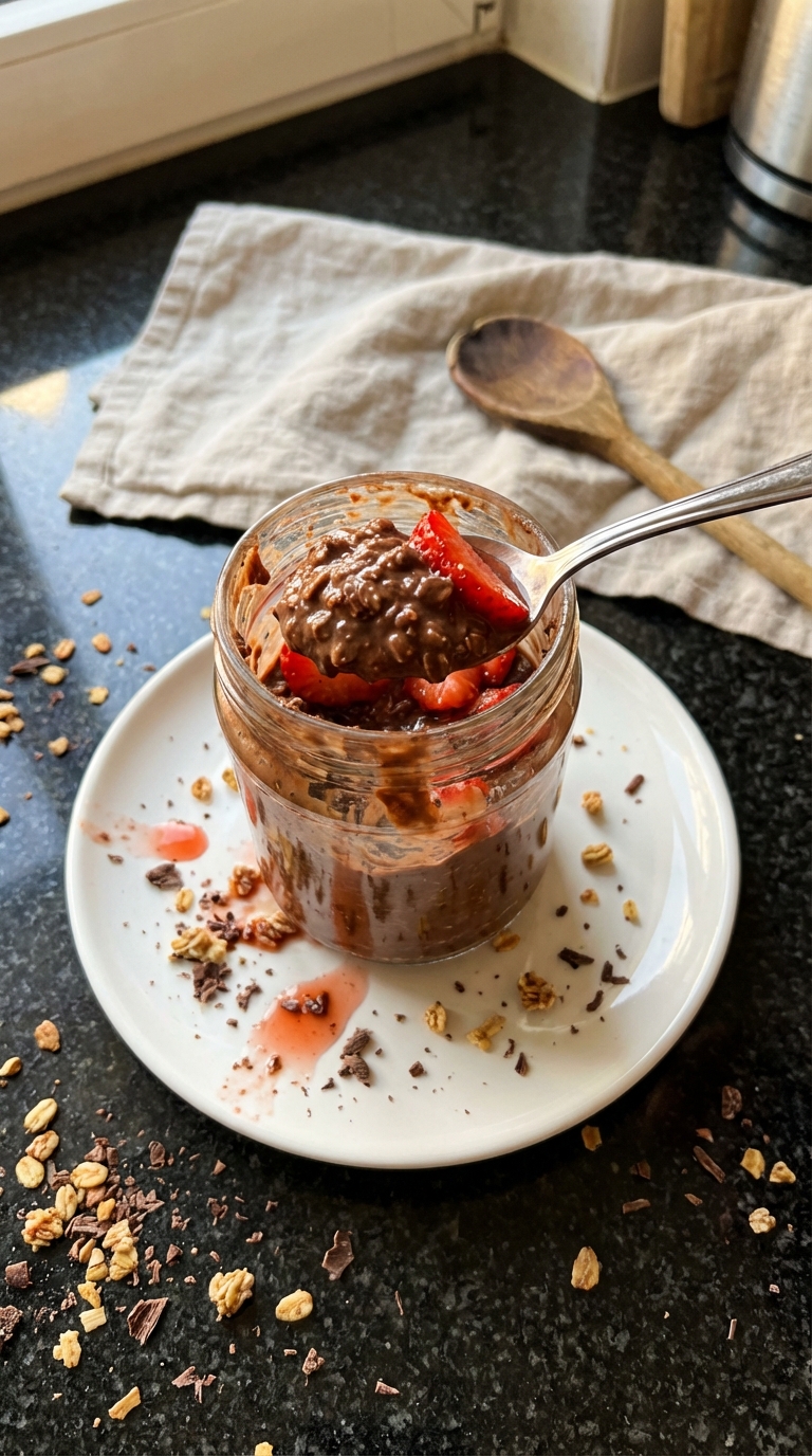Overnight Schoko Erdbeer Oats​
