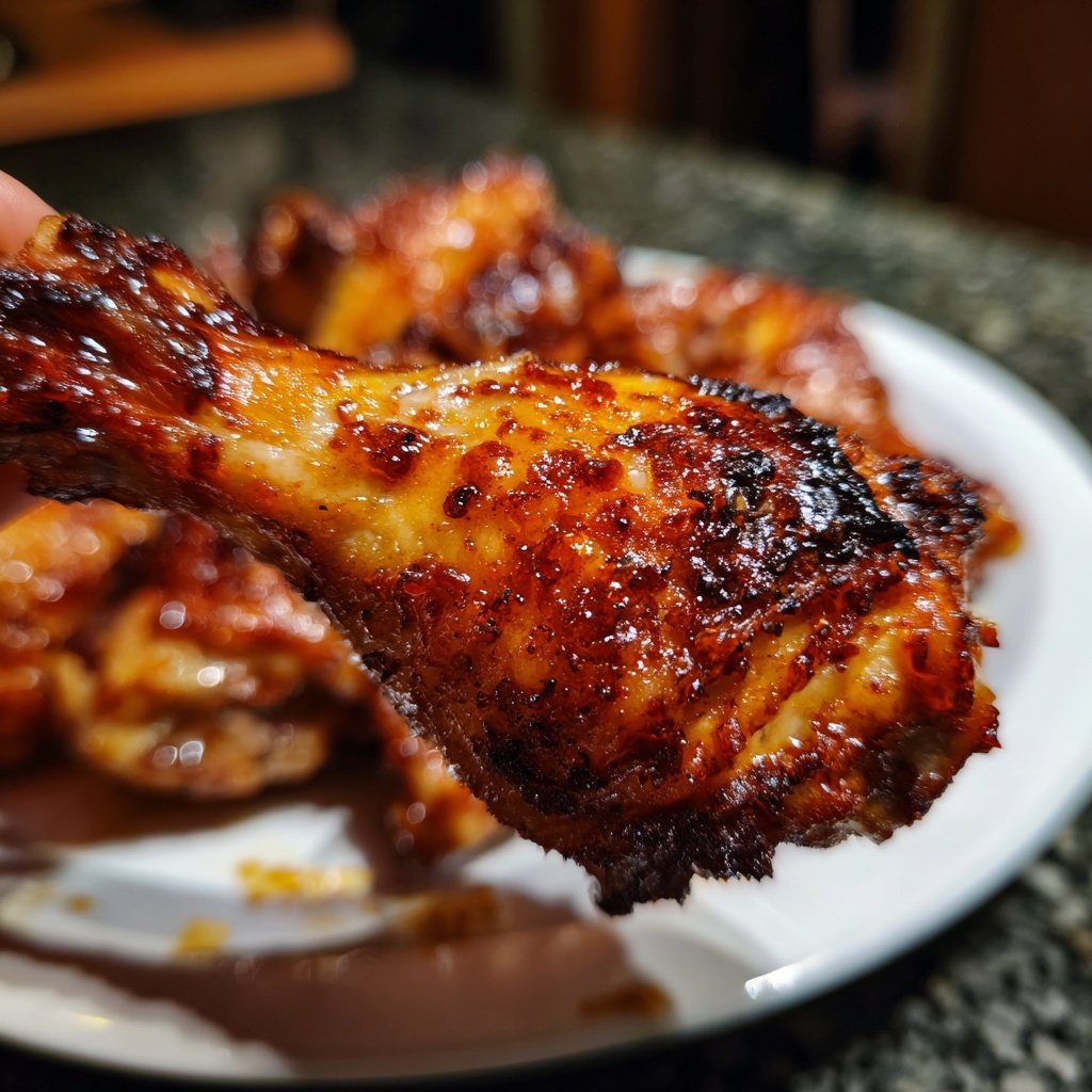 Honig-Soja Hähnchen Trommelbein mit Reis