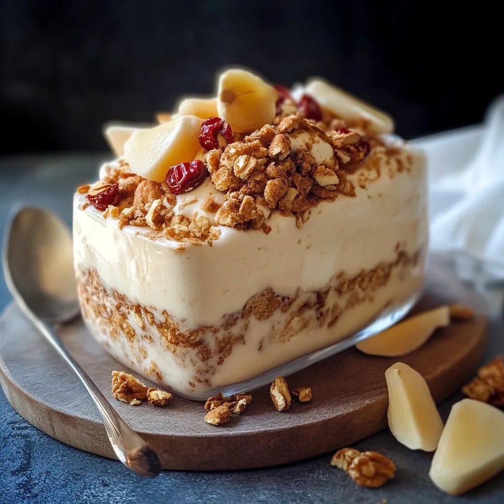 Zimtparfait mit Mandelkrokant