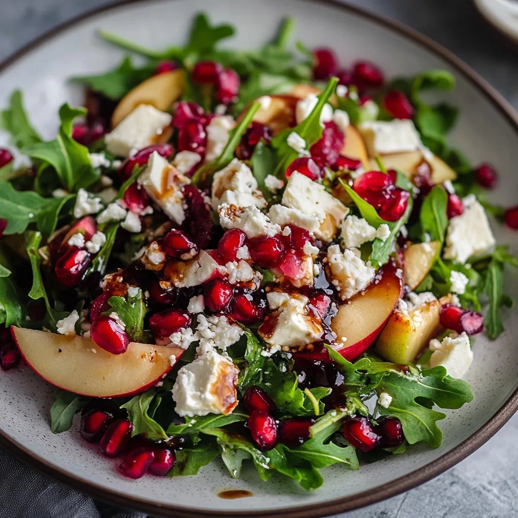 Apfel-Granatapfel-Feta-Salat mit Balsamico-Dressing