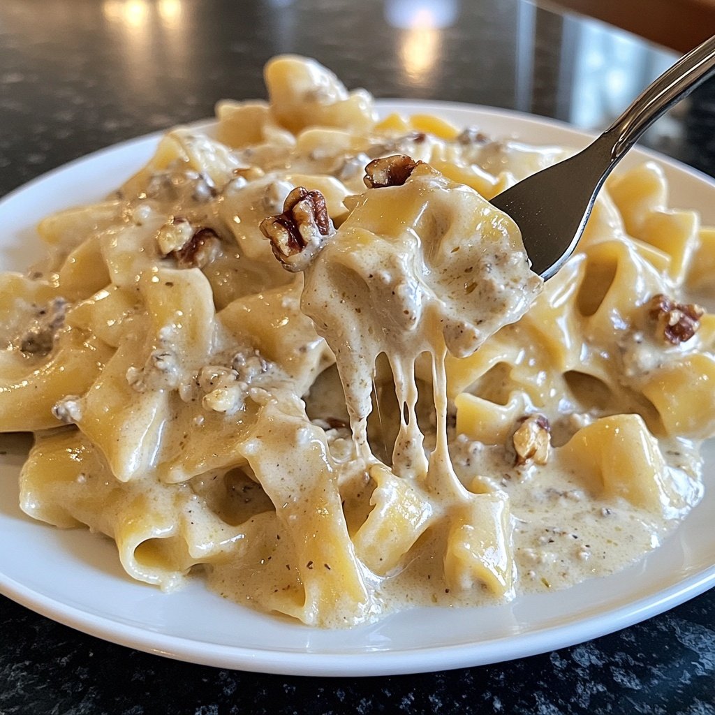 Pasta in cremiger Gorgonzola-Walnuss-Sauce
