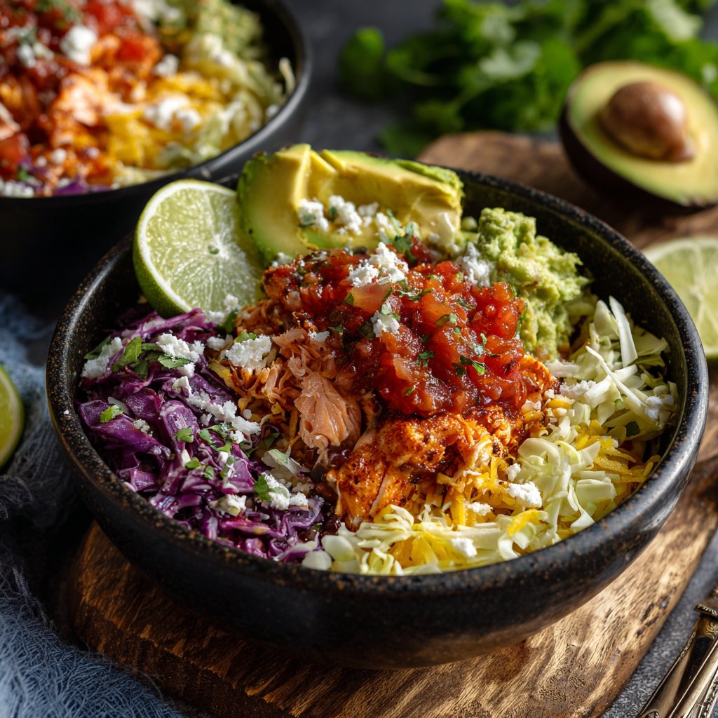Southwest Salmon Taco Bowl