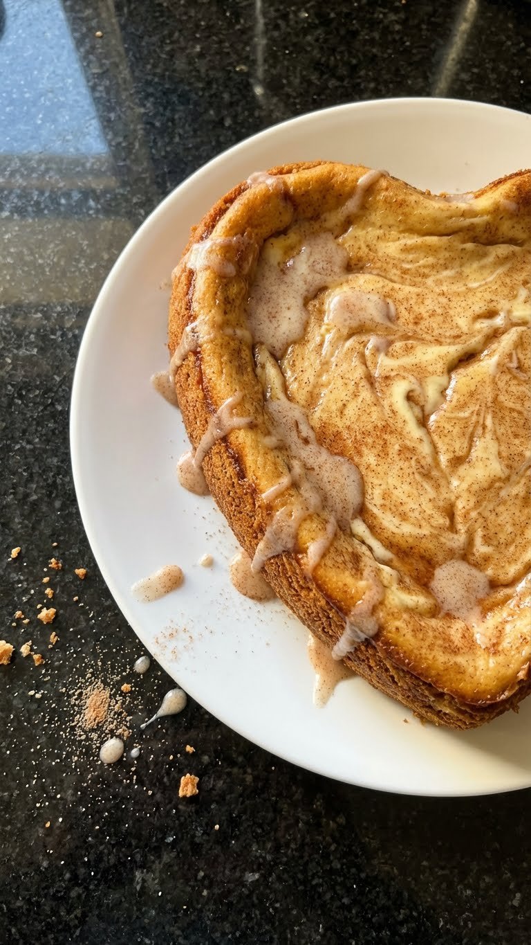Herzförmiger Snickerdoodle Käsekuchen