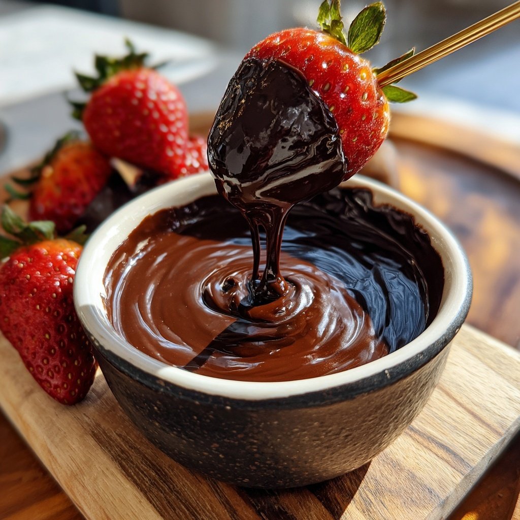 Amaretto Schokoladen Fondue Genuss