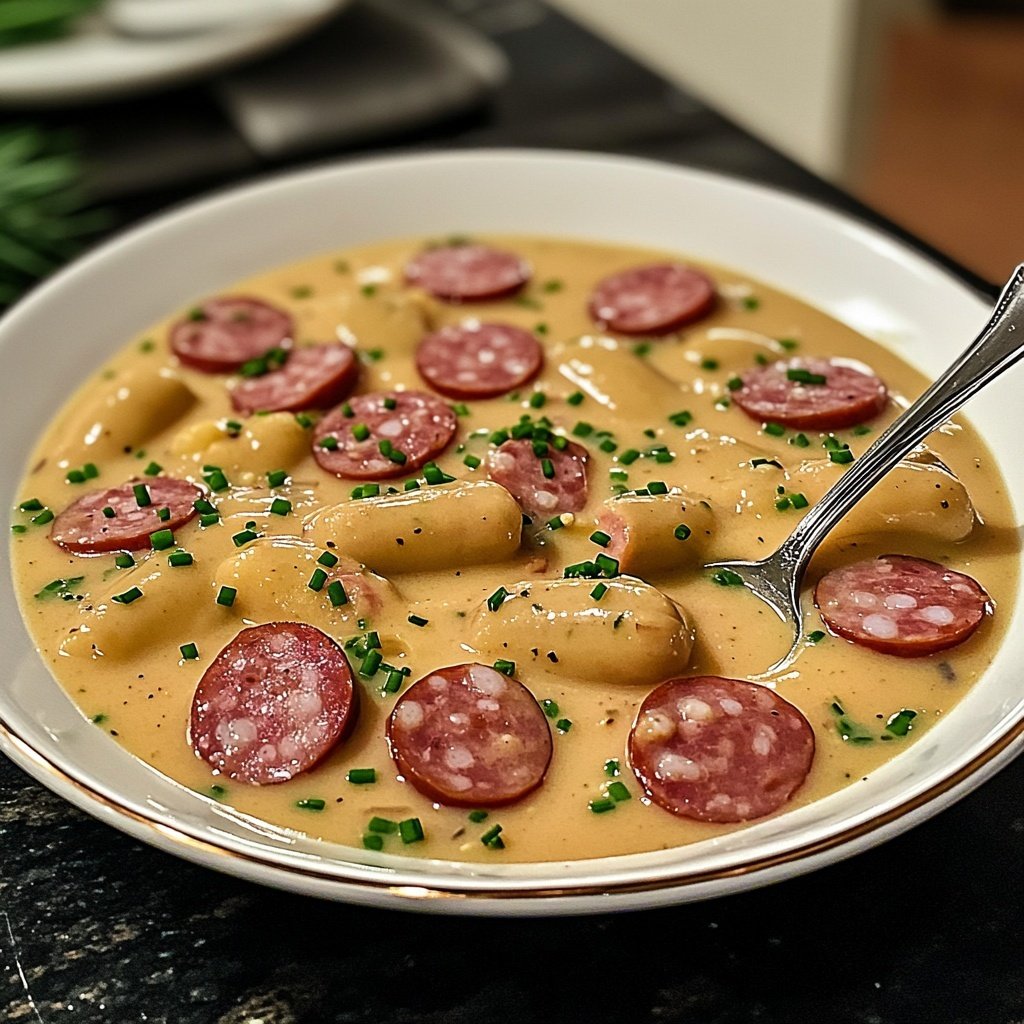 Kartoffelsuppe mit Wiener Würstchen