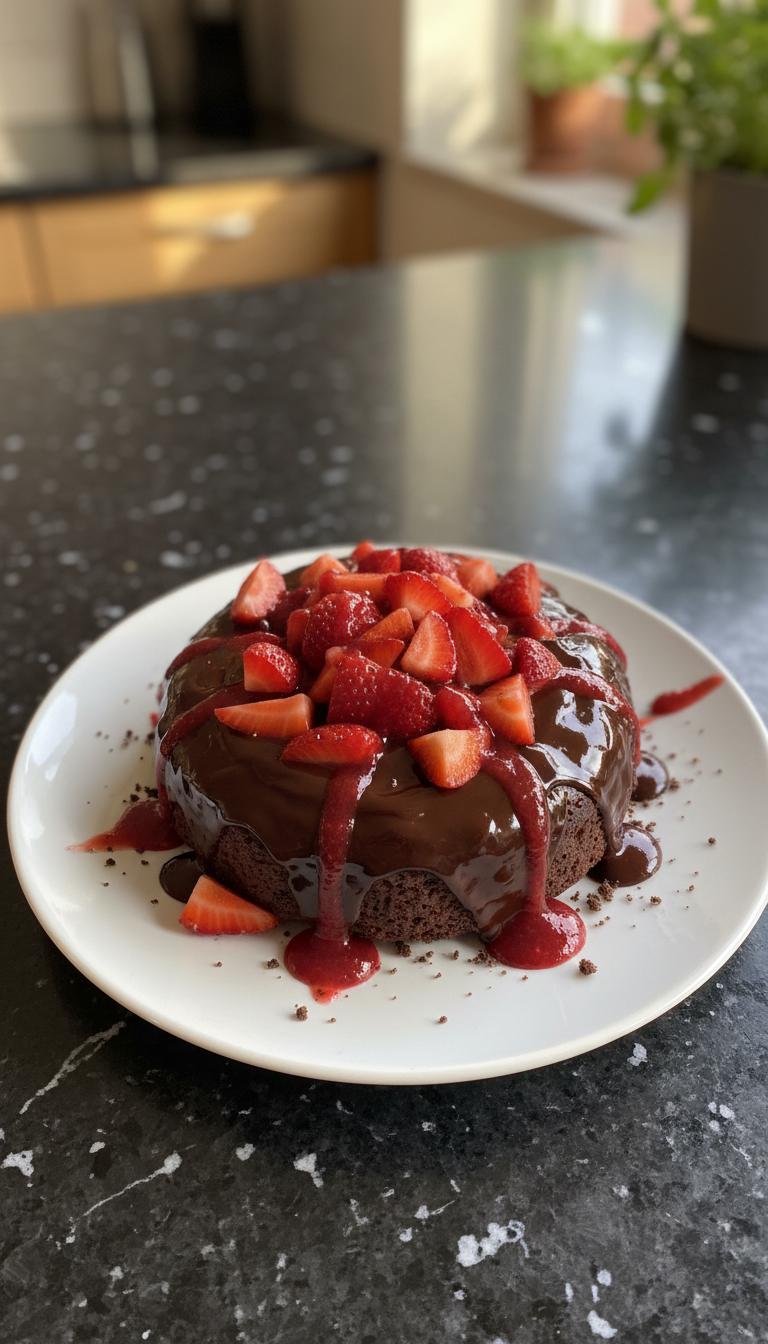 Dunkle Schokolade Erdbeer Verführung​