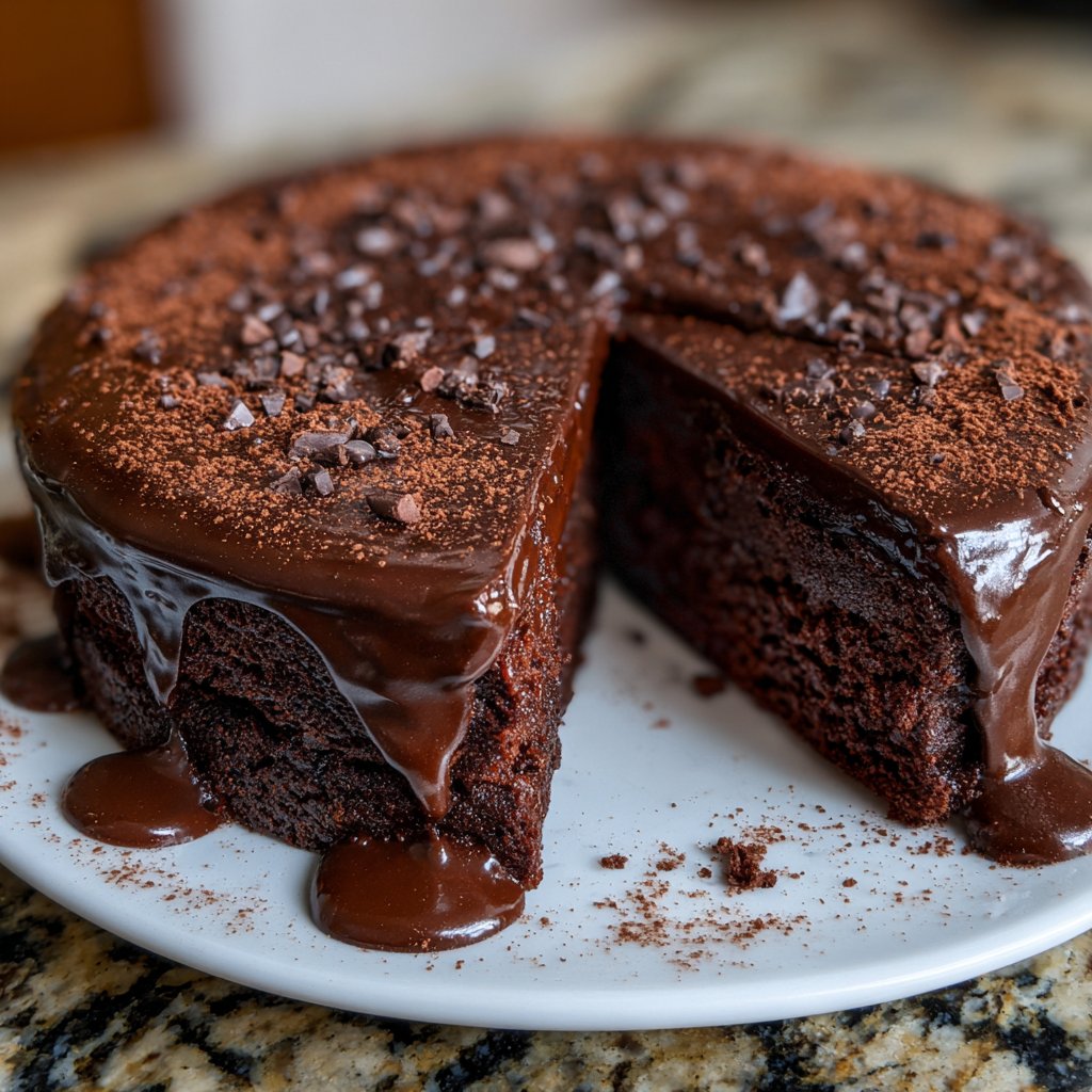 Reicher Schokoladen Kuchen Ganache