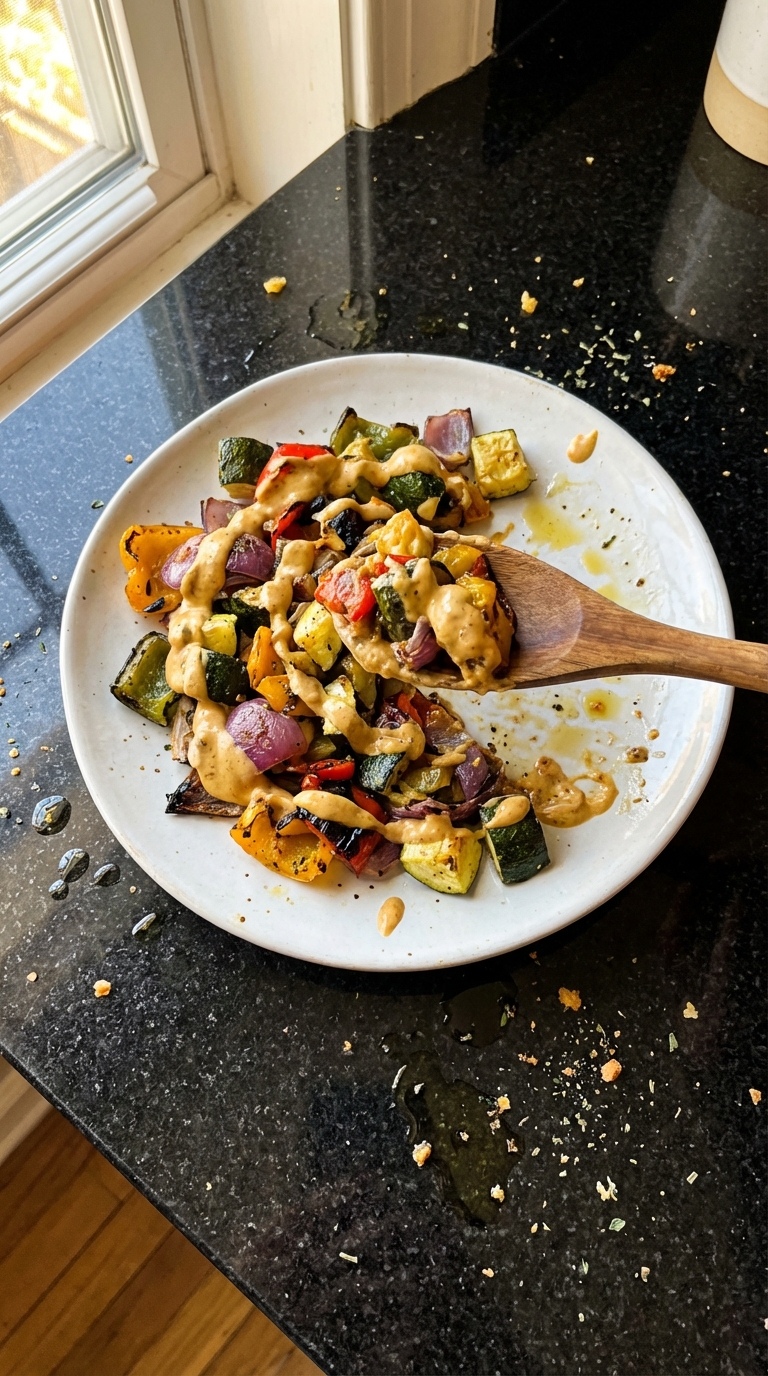 Geröstetes Knoblauch Aioli Gemüse