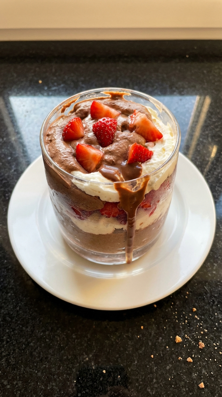 Schoko Traum Erdbeer Becher​