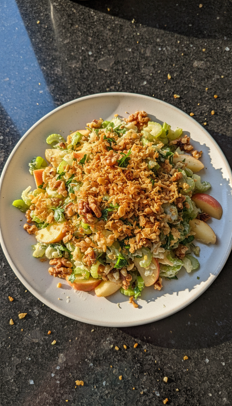 Knuspriger Sellerie Apfel Salat