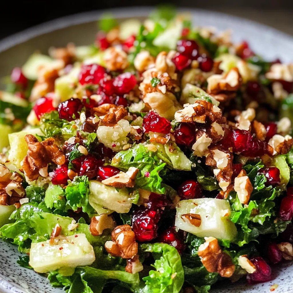 Grünkohlsalat mit Granatapfel und gerösteten Walnusskernen