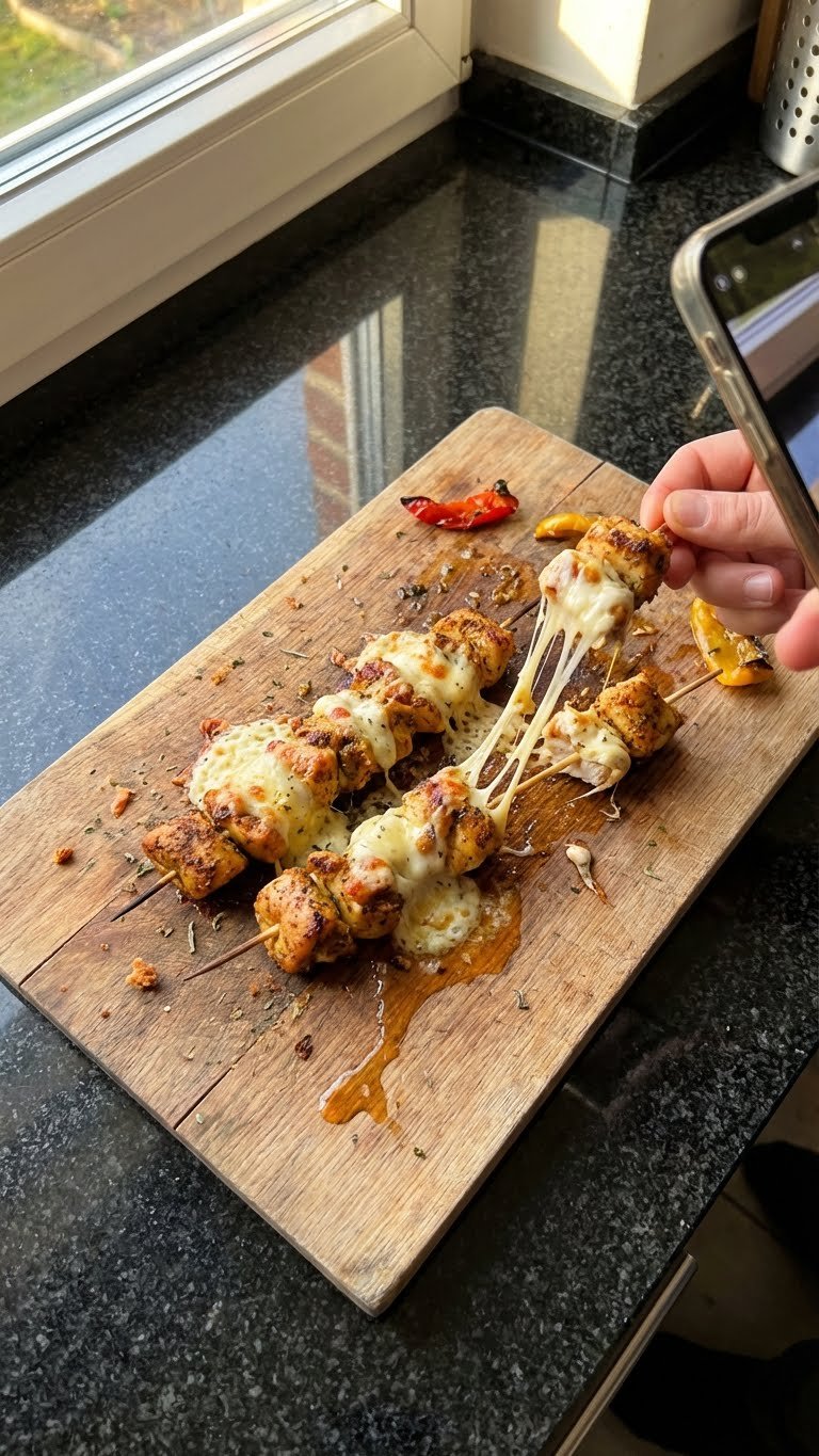 Hähnchen Käse Spieße