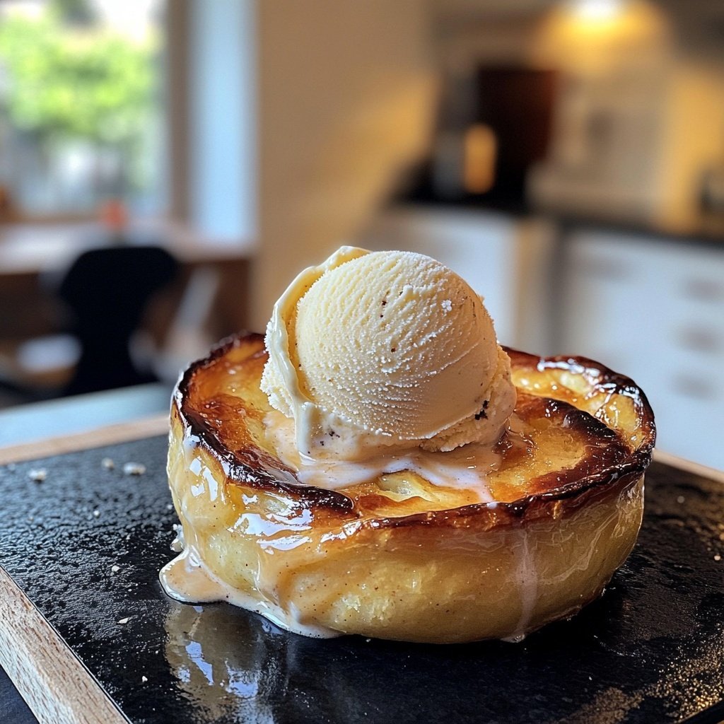 Bratäpfel mit Vanilleeis